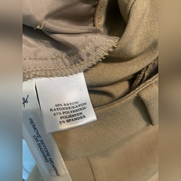 Ann Taylor Devin  camel trousers Slim Flare Women's office pants Size 12 - Picture 5 of 10